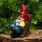 Garden Gnome Statue Solar Light Miniature Outdoor Decor Gnome Figurine for Outdoor Indoor Home Lawn Yard Balcony Porch Patio